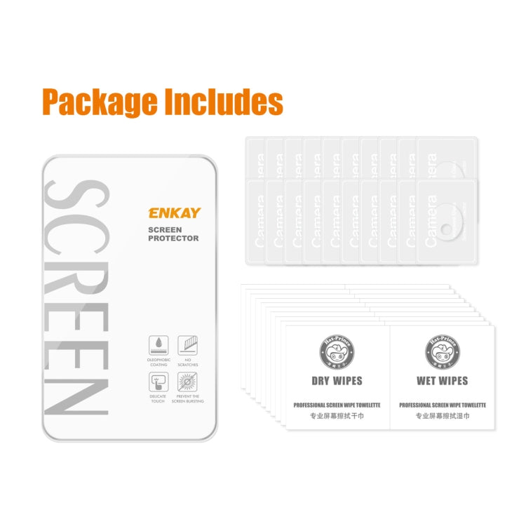 For Honor 90 10Sets ENKAY Hat-Prince 9H Rear Camera Lens Tempered Glass Film - Honor Tempered Glass by ENKAY | Online Shopping South Africa | PMC TechLife | Buy Now Pay Later Mobicred