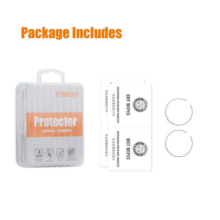 For Garmin Instinct 3 AMOLED / Solar 50mm 2pcs ENKAY 3D Full Coverage Soft PC Edge PMMA HD Screen Protector Film - free shipping - PMC TechLife - Order now!