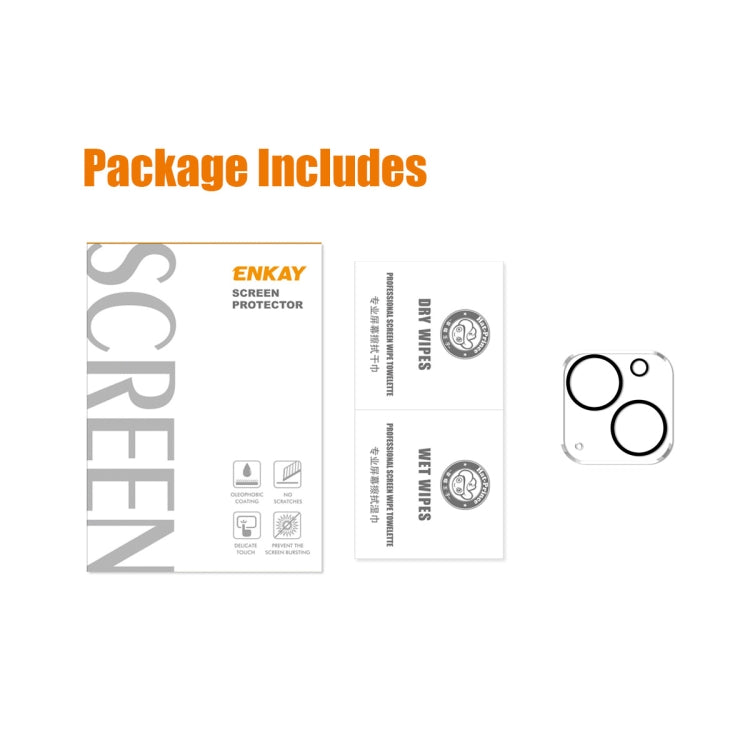 For iPhone 15 / 15 Plus ENKAY Hat-Prince 9H Rear Camera Lens Tempered Glass Film - free shipping - PMC Jewellery - Order now!