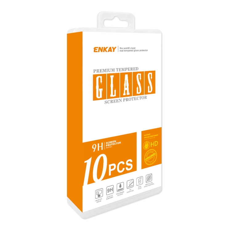 For iPhone 15 Pro Max 10pcs ENKAY 0.26mm 9H 2.5D High Aluminum-silicon Tempered Glass Film - free shipping - PMC Jewellery - Order now!