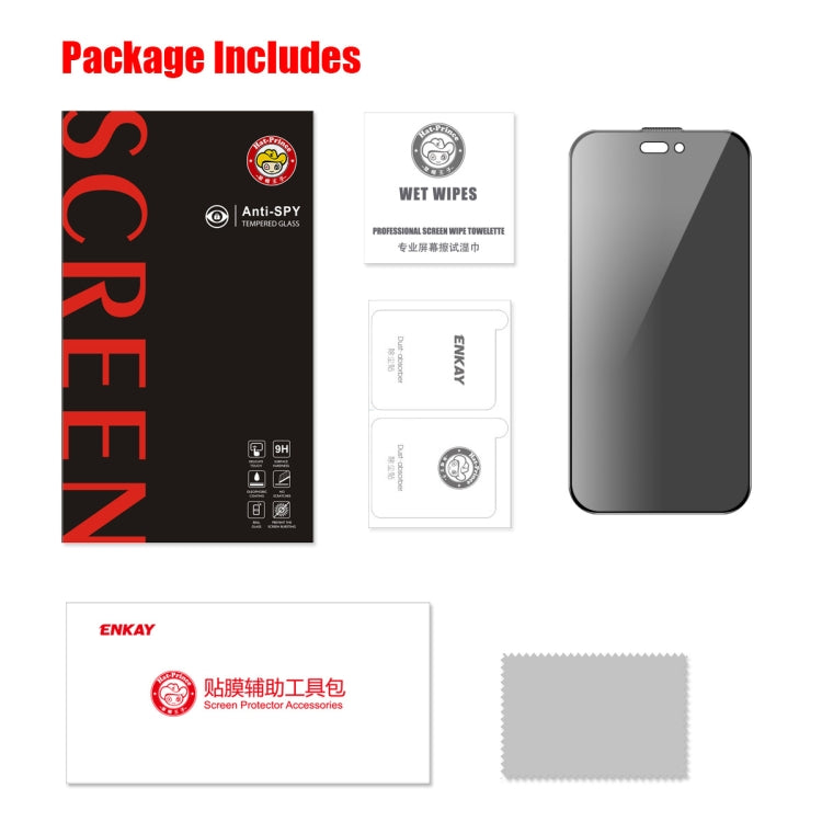 For iPhone 16 Pro ENKAY Hat-Prince 28 Degree Anti-peeping Tempered Glass Full Screen Film - iPhone 16 Pro Tempered Glass by ENKAY | Online Shopping South Africa | PMC TechLife | Buy Now Pay Later Mobicred