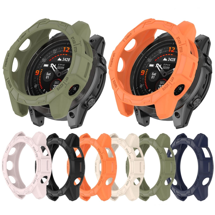 For Garmin Epix Pro / Epix Pro Gen 2 47mm / Fenix 7 / 7 Pro Armored TPU Half Wrapped Watch Protective Case(Green) - free shipping - PMC TechLife - Order now!