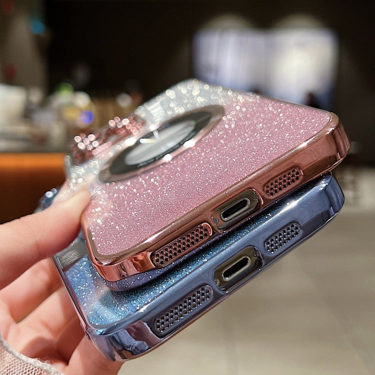 For iPhone 11 Pro Max MagSafe Gradient Glitter Electroplating TPU Phone Case(Silvery) - iPhone 11 Pro Max Cases by PMC TechLife | Online Shopping South Africa | PMC TechLife