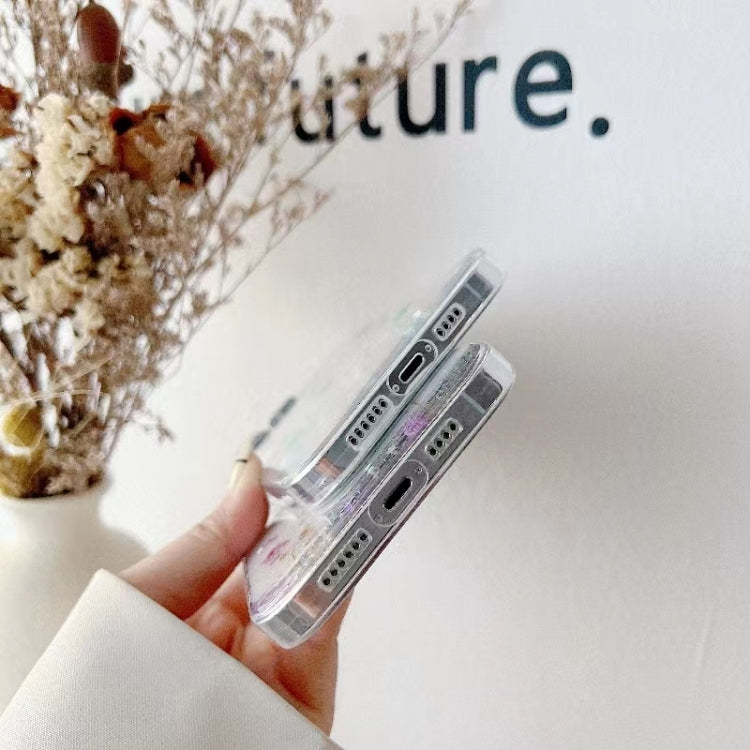 For iPhone 16e Gypsophila Flowers Pattern TPU Protective Phone Case(Green) - iPhone 16e Cases by PMC TechLife | Online Shopping South Africa | PMC TechLife | Buy Now Pay Later Mobicred