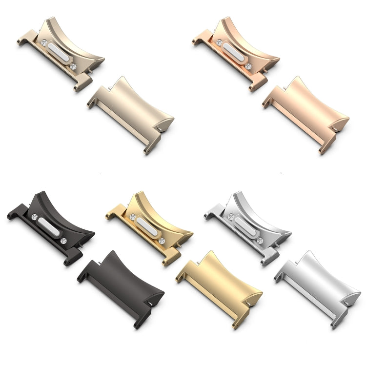 For Samsung Galaxy Watch5 / 5 Pro 20mm 1 Pair Button Style Curved Metal Watch Band Connector(Rose Gold) - free shipping - PMc TechLife - Order now!