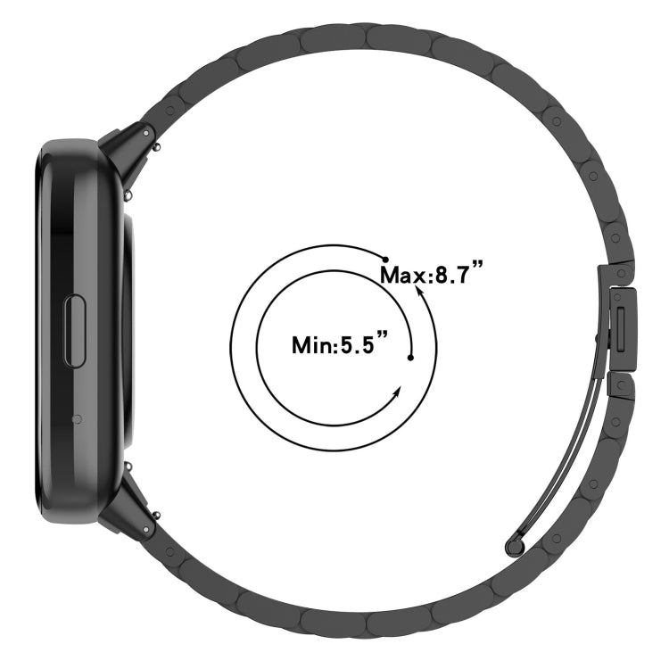 For Redmi Watch 3 Lite Three Bead Stainless Steel Metal Watch Band(Rose Gold) - free shipping - PMC TechLife - Order now!