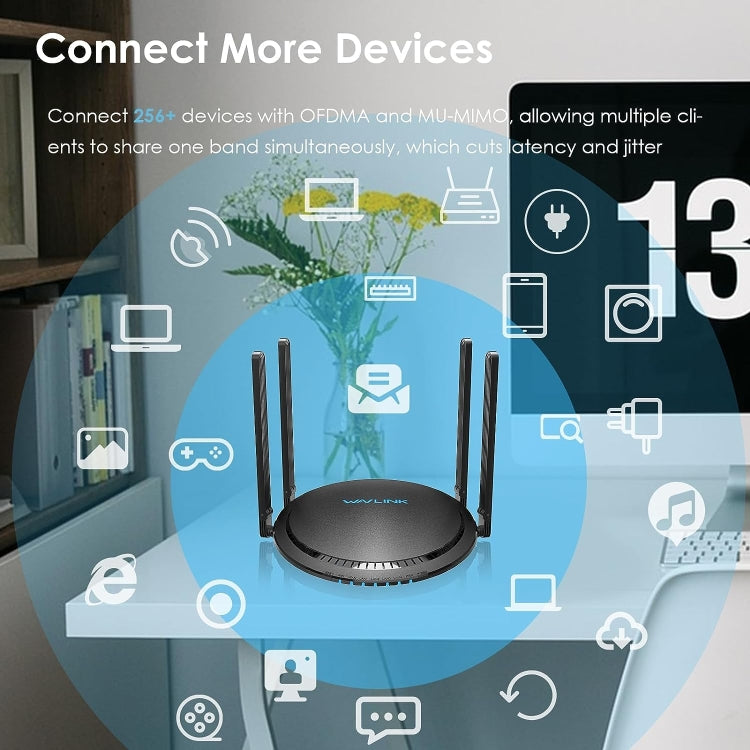 WAVLINK WN531MX3 Wider Coverage AX3000 WiFi 6 Wireless Routers Dual Band Wireless Repeater, Plug:EU Plug - free shipping - PMC Jewellery - Order now!