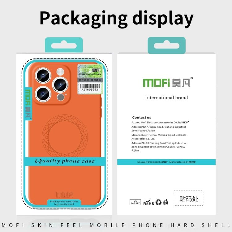 For iPhone 15 Pro MOFI Qin Series Magsafe Skin Feel All-inclusive Silicone Phone Case(Orange) - iPhone 15 Pro Cases by MOFI | Online Shopping South Africa | PMC TechLife | Buy Now Pay Later Mobicred
