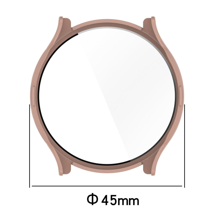 For Garmin Venu 3 PC + Tempered Film Integrated Watch Protective Case(Ivory White) - Watch Cases by PMC TechLife | Online Shopping South Africa | PMC TechLife | Buy Now Pay Later Mobicred