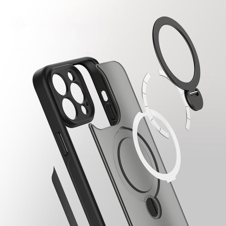 For iPhone 15 Plus 360 Magsafe Ring Holder TPU Hybrid PC Phone Case(Green) - iPhone 15 Plus Cases by PMC TechLife | Online Shopping South Africa | PMC TechLife