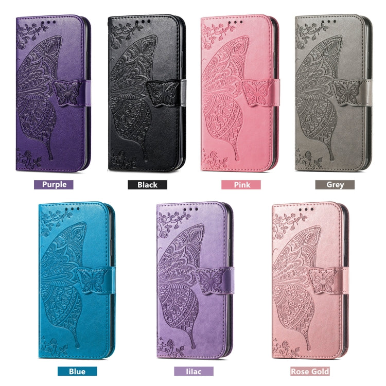 For Ulefone Note 15 Butterfly Love Flower Embossed Leather Phone Case(Purple) - free shipping - PMC Jewellery - Order now!