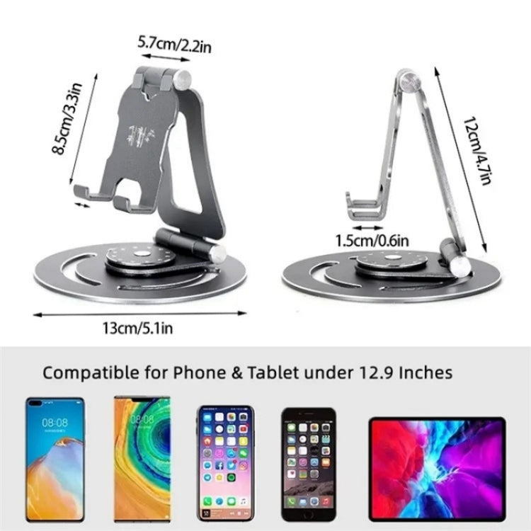 G60 Portable Folding 360-Degree Rotating Desktop Phone Tablet Holder(Silver) - Stand by PMC TechLife | Online Shopping South Africa | PMC TechLife | Buy Now Pay Later Mobicred