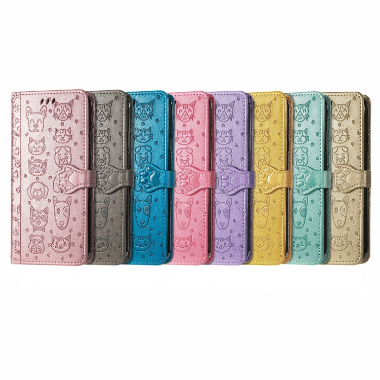 For Blackview A96 Cat and Dog Embossed Leather Phone Case(Rose Gold) - More Brand by PMC TechLife | Online Shopping South Africa | PMC TechLife