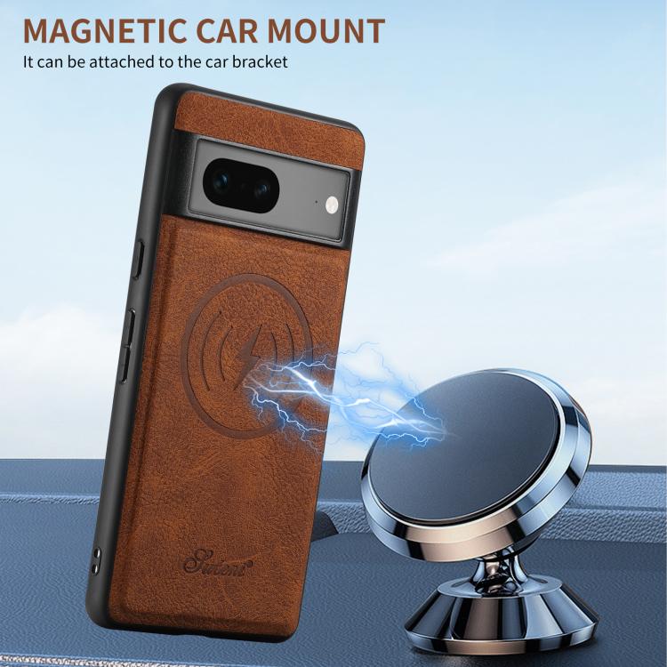 For Google Pixel 6a Suteni H16 Litchi Texture Leather Detachable Wallet Back Phone Case(Black) - Google Cases by Suteni | Online Shopping South Africa | PMC TechLife | Buy Now Pay Later Mobicred