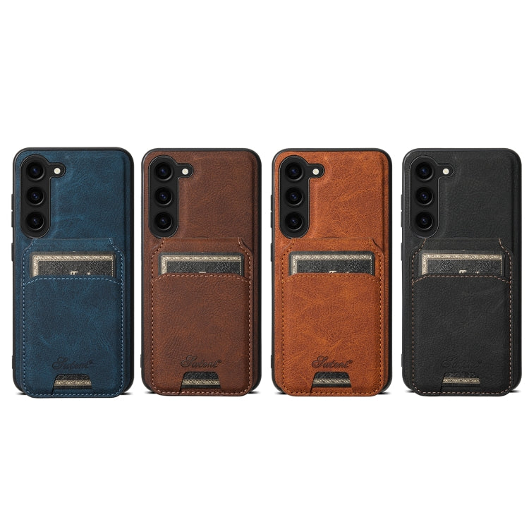 For Samsung Galaxy S24 Ultra 5G Suteni H16 Litchi Texture Leather Detachable Wallet Back Phone Case(Black) - free shipping - PMC Jewellery - Order now!