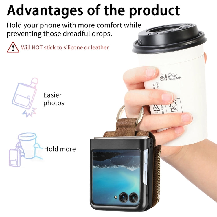 For Motorola Razr 40 Ultra Retro Skin-feel Ring Multi-card Wallet Phone Case(Brown) - Motorola Cases by PMC TechLife | Online Shopping South Africa | PMC TechLife | Buy Now Pay Later Mobicred