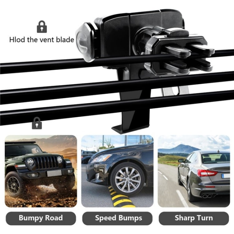 360 Degree Rotation Mobile Phone Holder Bracket Car Air Outlet Clip Mount - Car Holders by PMC TechLife | Online Shopping South Africa | PMC TechLife | Buy Now Pay Later Mobicred