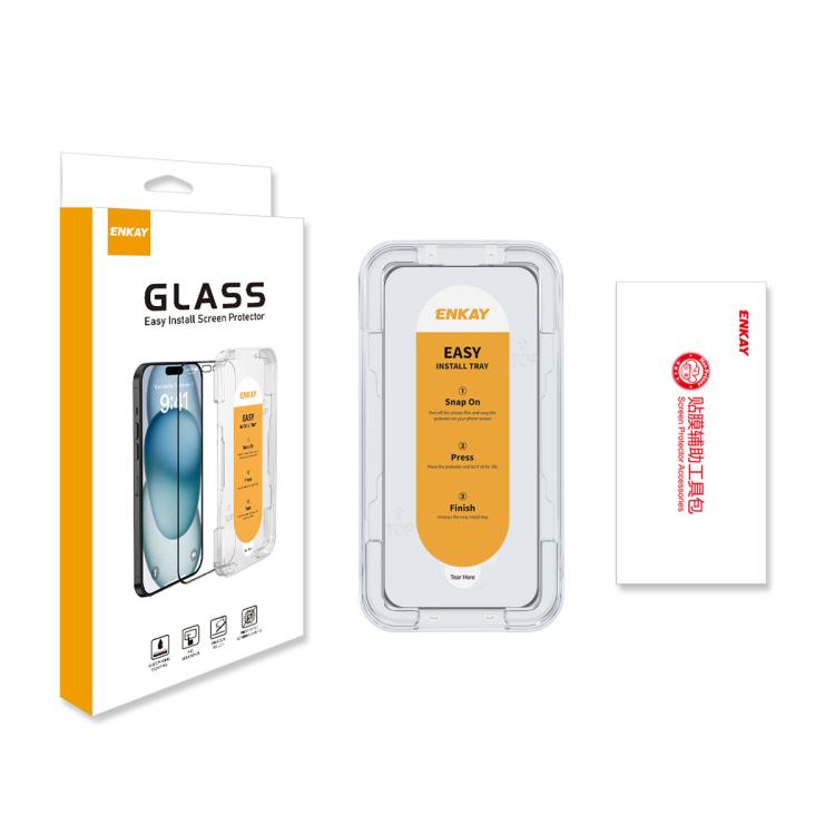 For iPhone 14 Pro Max ENKAY Easy Install High Alumina Silicon Full Glass Film - iPhone 14 Pro Max Tempered Glass by ENKAY | Online Shopping South Africa | PMC TechLife | Buy Now Pay Later Mobicred