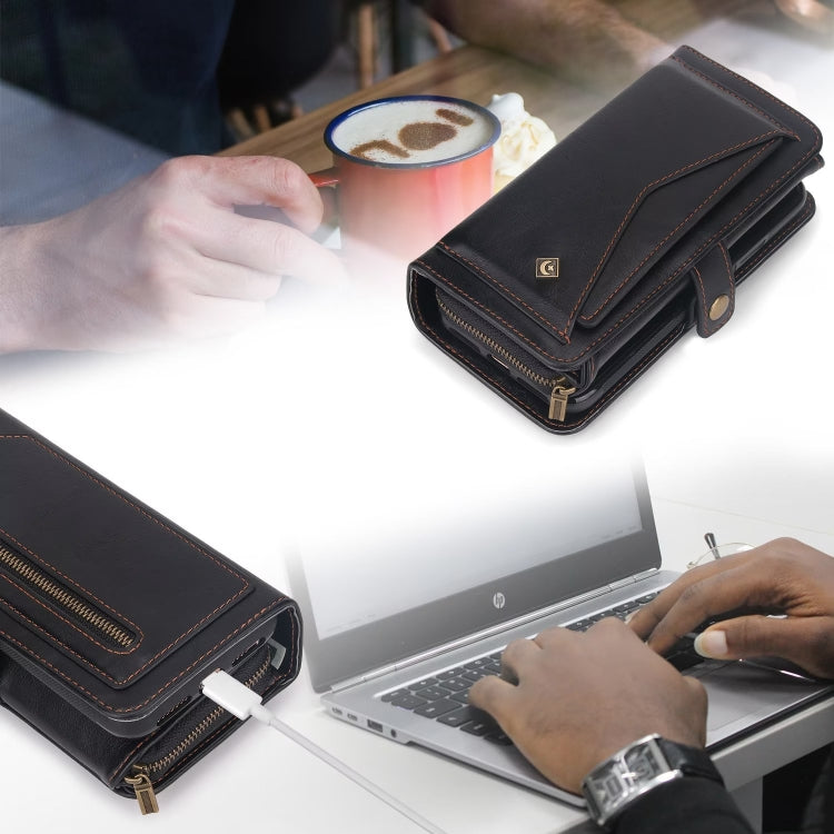 For Samsung Galaxy S24 5G Multi-functional Zipper Wallet Leather Phone Case(Black) - free shipping - PMC Jewellery - Order now!