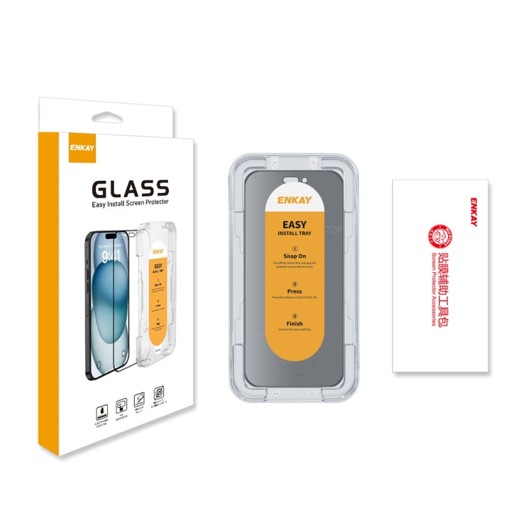 For iPhone 16 ENKAY Easy Install Anti-peeping Privacy Full Screen Tempered Glass Film - free shipping - PMC Jewellery - Order now!