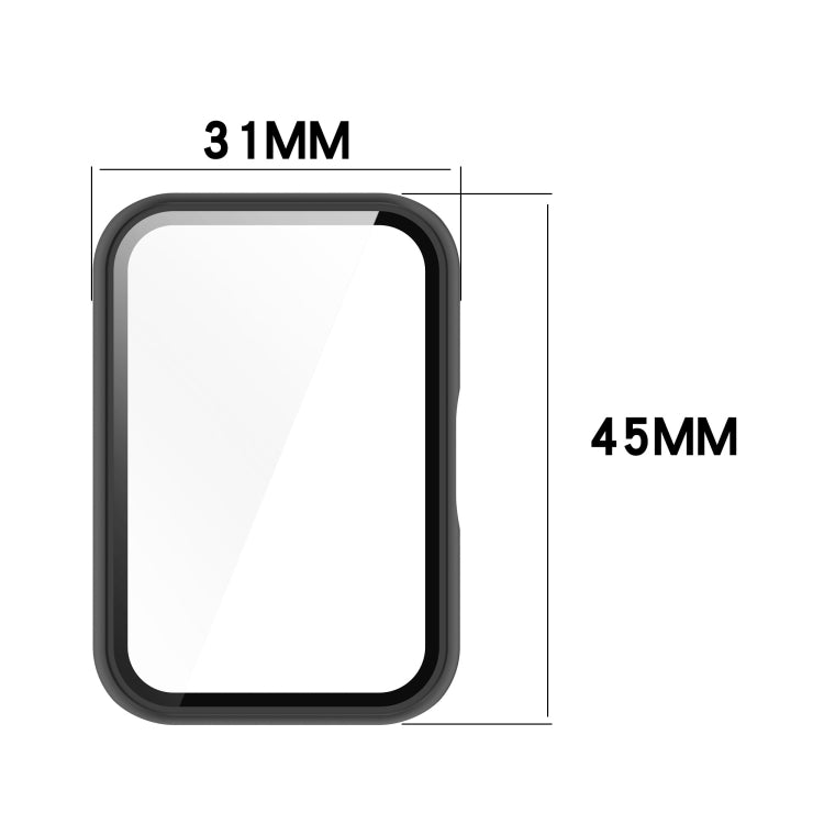 For Samsung Galaxy Fit 3 SM-R390 PC + Tempered Glass Film Integrated Watch Protective Case(Sakura Pink) - Watch Cases by PMC TechLife | Online Shopping South Africa | PMC TechLife