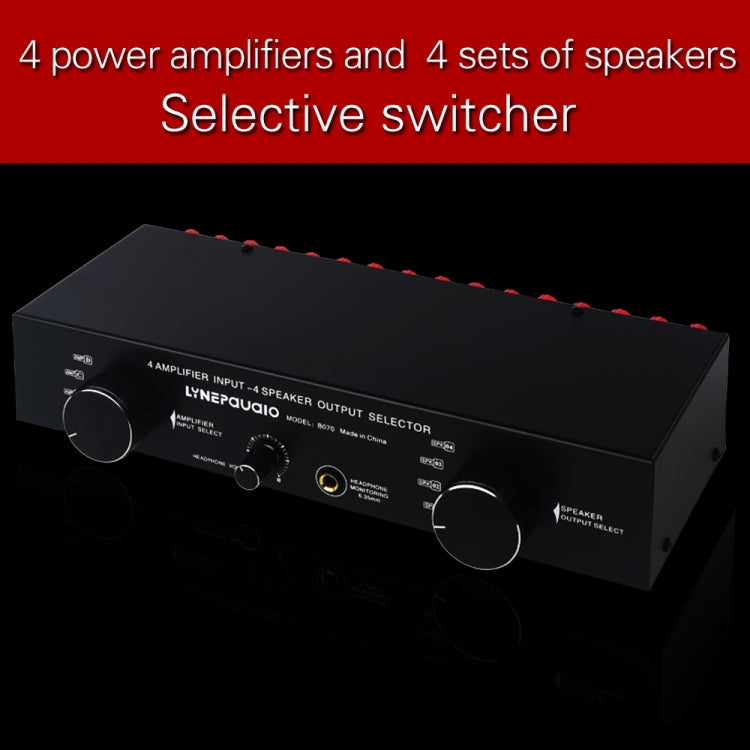 B070 4 Input 4 Ooutput Power Amplifier Speaker Selector Switcher Speaker Comparator - by PMC TechLife | Online Shopping South Africa | PMC TechLife | Buy Now Pay Later Mobicred