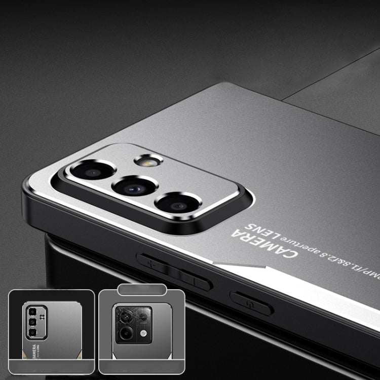 For Samsung Galaxy A55 5G Blade Series TPU Hybrid Metal Phone Case(Silver) - Galaxy Phone Cases by PMC TechLife | Online Shopping South Africa | PMC TechLife