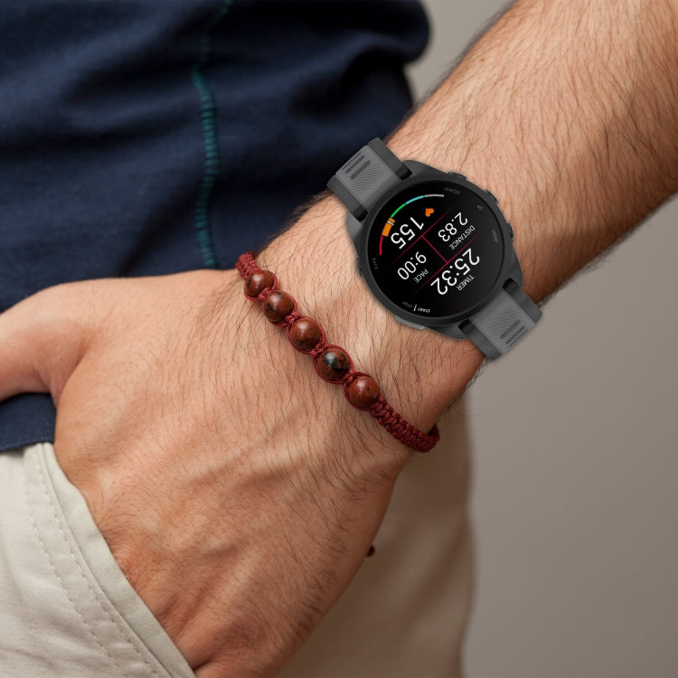 For Garmin Forerunner 265 22mm Two Color Textured Silicone Watch Band(Teal) - Watch Bands by PMC TechLife | Online Shopping South Africa | PMC TechLife