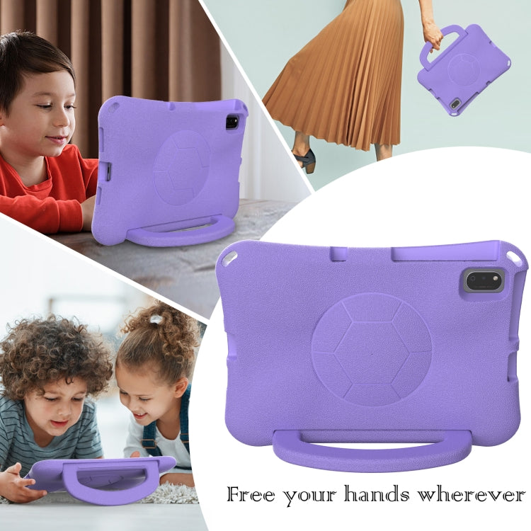 For Lenovo Tab M10 Plus TB-X606F 10.3 Handle Football Shaped EVA Shockproof Tablet Case(Light Purple) - Lenovo by PMC TechLife | Online Shopping South Africa | PMC TechLife | Buy Now Pay Later Mobicred
