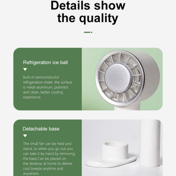 WX-633 Summer Handheld Fan 3 Speeds Semiconductor Cold Compress Desk Fan(Baby Blue) - Electric Fans by PMC TechLife | Online Shopping South Africa | PMC TechLife | Buy Now Pay Later Mobicred