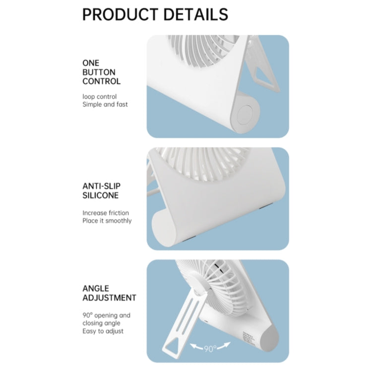 AR-13 Home Office Hanging Fan Summer Cooler Silent Operation Desktop Fan(White) - Electric Fans by PMC TechLife | Online Shopping South Africa | PMC TechLife | Buy Now Pay Later Mobicred