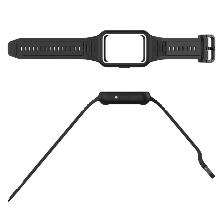 For Samsung Galaxy Fit3 Two Color Frame Integrated Silicone Watch Band(Cyan) - free shipping - PMc TechLife - Order now!