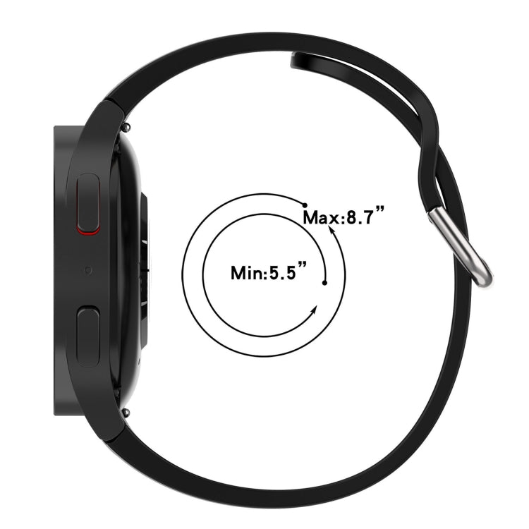 For Samsung Galaxy Watch 7 40 / 44mm Two Color Stripe Silicone Watch Band(Wine Red Pink) - free shipping - PMc TechLife - Order now!