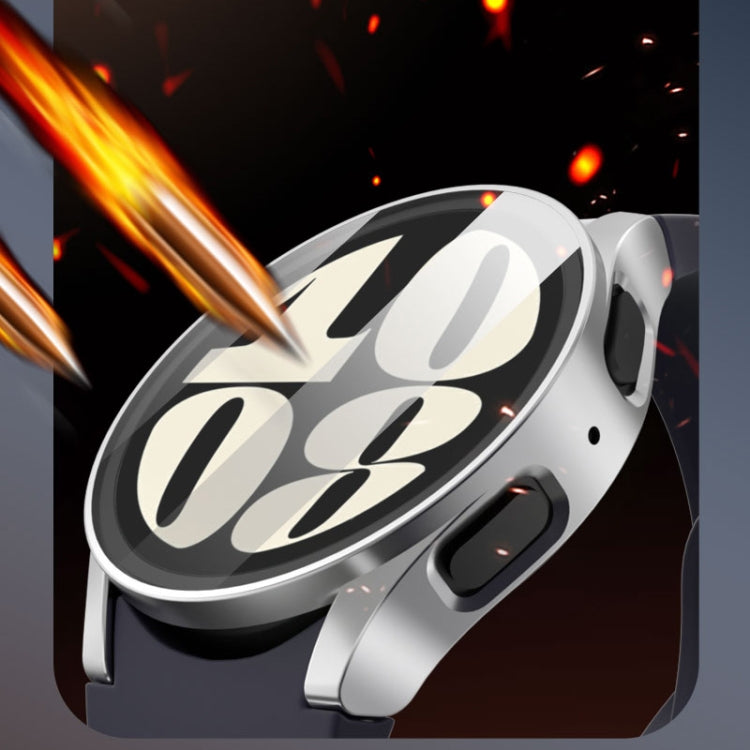 For Samsun Galaxy Watch 7 44mm PC + Tempered Film Integrated Watch Protective Case(Transparent) - Watch Cases by PMC TechLife | Online Shopping South Africa | PMC TechLife | Buy Now Pay Later Mobicred