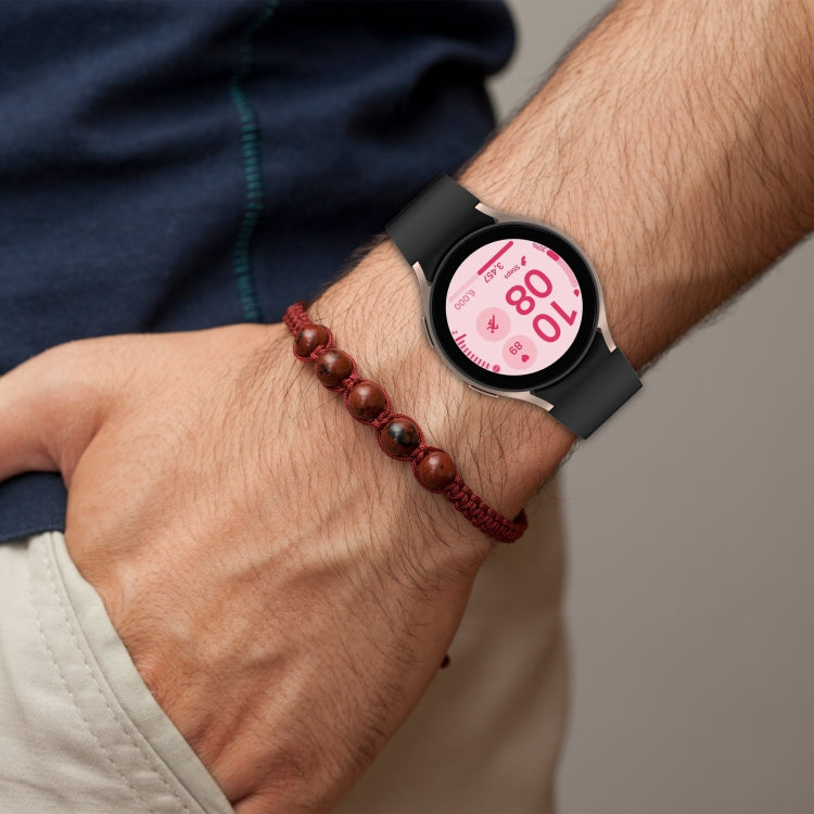 For Samsung Galaxy Watch 4 44mm Solid Color Silver Buckle Quick Release Silicone Watch Band(Grey) - free shipping - PMC TechLife - Order now!