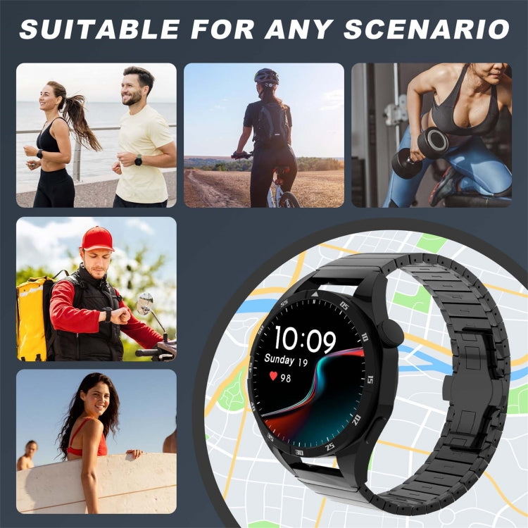 For Garmin Forerunner 265 Music 22mm One Bead Paint Butterfly Buckle Alloy Watch Band(Gold) - free shipping - PMC TechLife - Order now!