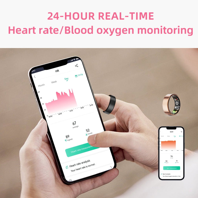 R11M SIZE 7 Smart Ring, Support Heart Rate / Blood Oxygen / Sleep / Multiple Sports Modes(Gold) - Smart Rings / Smart Telephones by PMC TechLife | Online Shopping South Africa | PMC TechLife | Buy Now Pay Later Mobicred