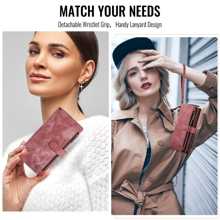 For Google Pixel 9 Pro XL CaseMe C30 Card Slots Zipper Wallet Leather Phone Case(Wine Red) - free shipping - PMC Jewellery - Order now!