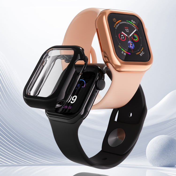 For Apple Watch Series 10 42mm Full Coverage TPU Electroplated Watch Case(Black) - Watch Cases by PMC TechLife | Online Shopping South Africa | PMC TechLife | Buy Now Pay Later Mobicred