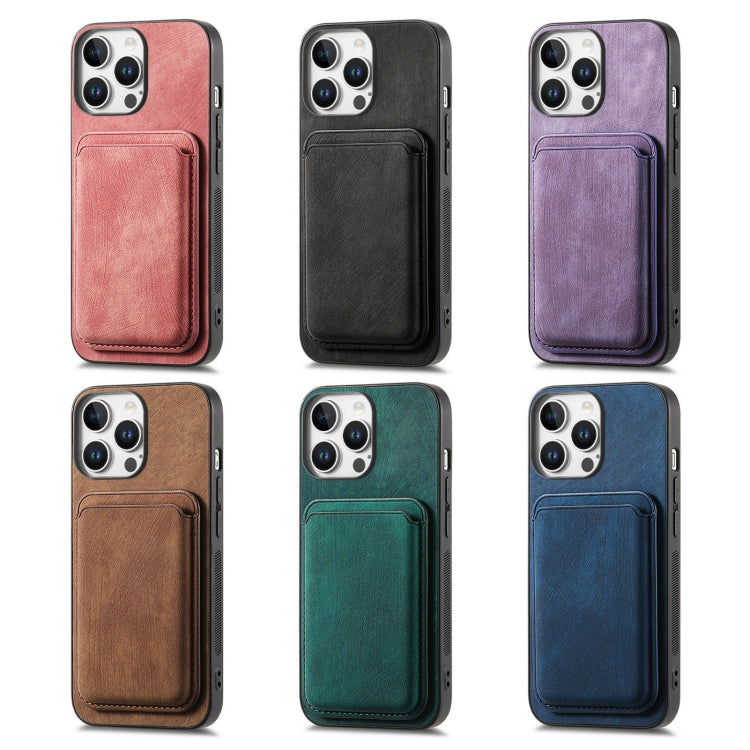 For iPhone 16e Retro Leather Card Bag Magnetic Phone Case(Brown) - iPhone 16e Cases by PMC TechLife | Online Shopping South Africa | PMC TechLife | Buy Now Pay Later Mobicred