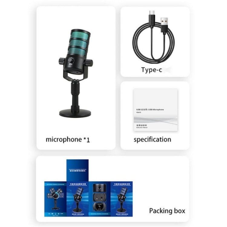 PDO RGB Light Live Streaming Gaming Desktop Noise Reduction Microphone - Microphone by PMC TechLife | Online Shopping South Africa | PMC TechLife | Buy Now Pay Later Mobicred