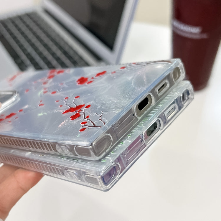 For Samsung Galaxy S25+ 5G Electroplating Flower Texture TPU Phone Case(Purple Wildflowers SH1) - free shipping - PMC Jewellery - Order now!