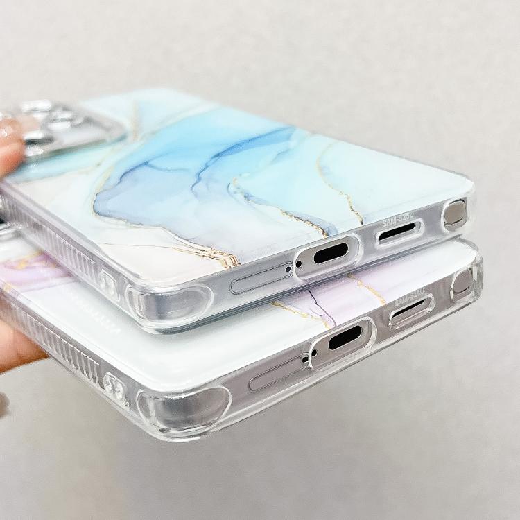 For Samsung Galaxy S25 Ultra 5G Electroplated Marble Texture Phone Case(Pink Purple M4) - Galaxy S25 Ultra 5G Cases by PMC Jewellery | Online Shopping South Africa | PMC Jewellery | Buy Now Pay Later Mobicred