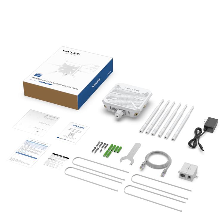 WAVLINK WN588HX3 AX3000 Outdoor WiFi Extender with 6 Antennas Dual Band WiFi Repeater, Plug:AU Plug - free shipping - PMC TechLife - Order now!