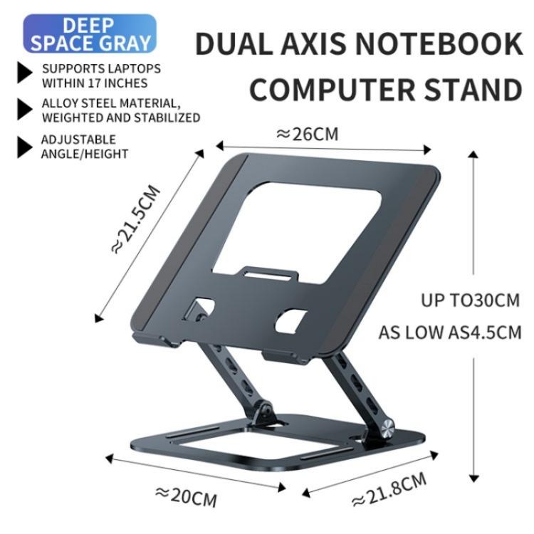 J30 Portable Desktop Adjustable Foldable Alloy Steel Laptop Cooling Stand(Silver) - Laptop Stand by PMC TechLife | Online Shopping South Africa | PMC TechLife | Buy Now Pay Later Mobicred