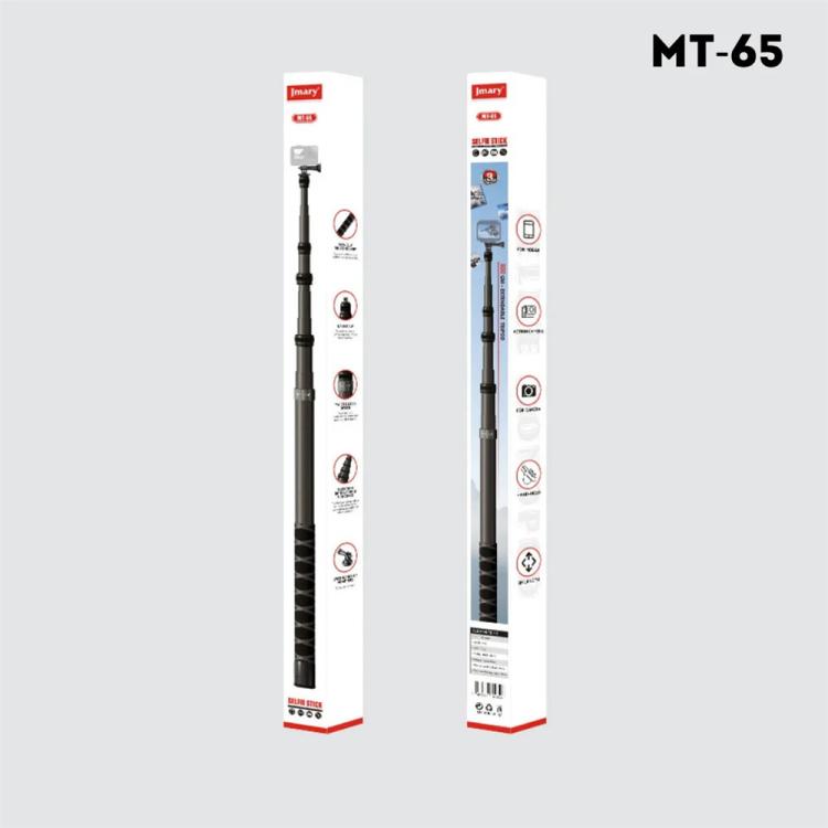 JMARY MT-65 For Action Cameras 3m Carbon Fiber Selfie Stick Monopod 5 Section Extension Pole - free shipping - PMC TechLife - Order now!
