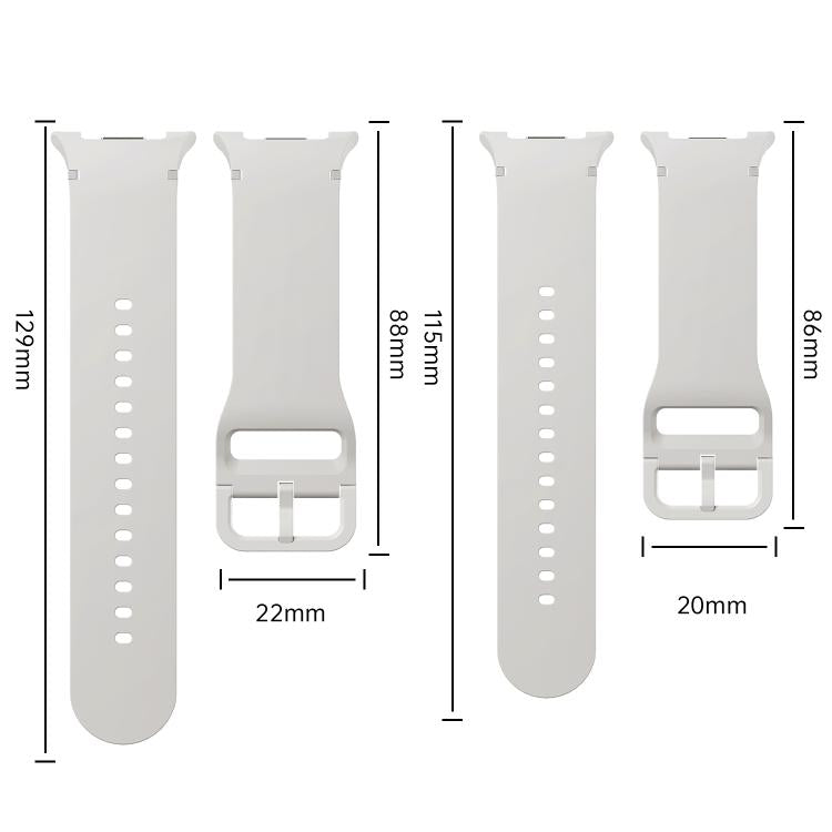 For Samsung Galaxy Watch8 / Watch8 Classic Solid Color Stitched Silicone Watch Band, Size:S(Light Pink) - free shipping - PMC TechLife - Order now!
