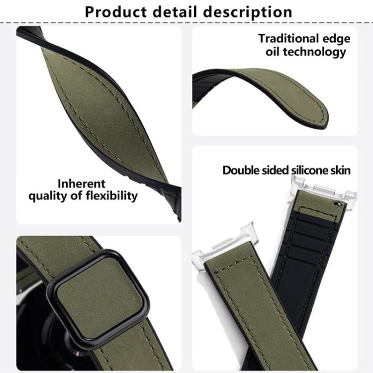 For Samsung Galaxy Watch8 / Watch8 Classic Square Magnetic Buckle Leather Skin Silicone Watch Band(Brown) - free shipping - PMC TechLife - Order now!