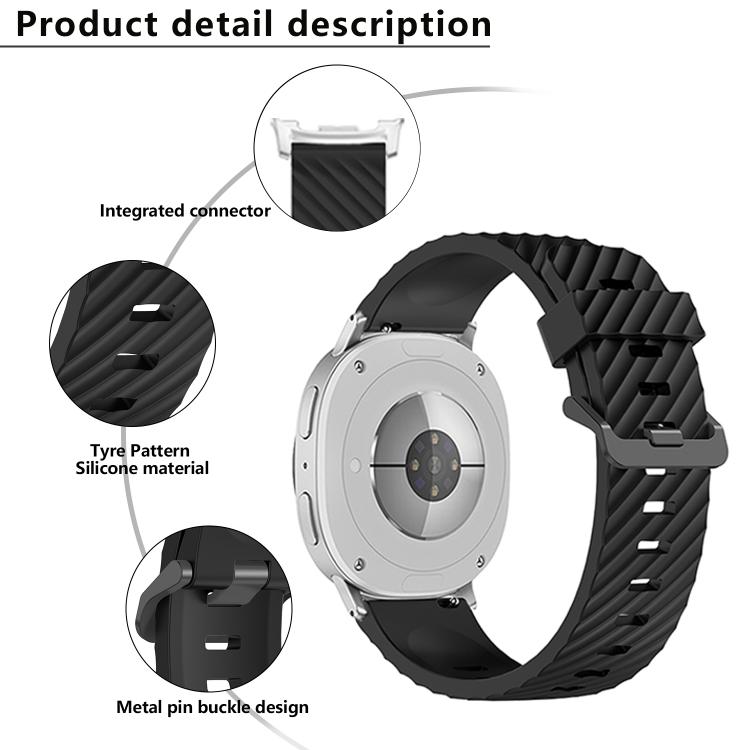 For Samsung Galaxy Watch8 / Watch8 Classic Black Buckle Spruce Silicone Watch Band(Wine Red) - free shipping - PMC TechLife - Order now!