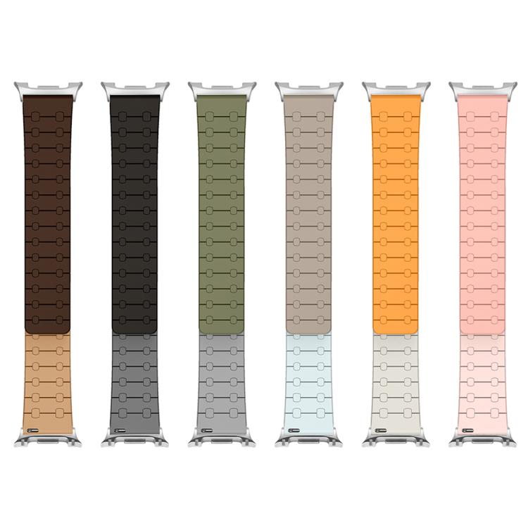 For Samsung Galaxy Watch8 / Watch8 Classic Two Color Loop Magnetic Silicone Watch Band(Peach+Light Pink) - free shipping - PMC TechLife - Order now!